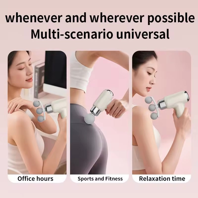 Fascia Portable Mini Massage Gun – Deep Tissue Muscle Massager with Multiple Heads