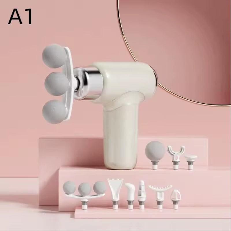Fascia Portable Mini Massage Gun – Deep Tissue Muscle Massager with Multiple Heads